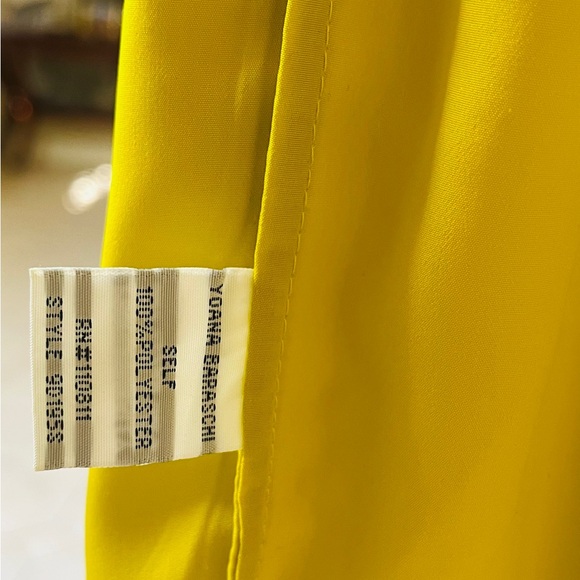 Yoana Baracshi Chartreuse  silk blend sheath dress size 10, fits more like 8. - Picture 11 of 13